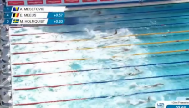 Adi Mešetović drugi na 100m slobodno, Bjelajac osmi