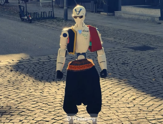 AI čuva tradiciju: Robot u narodnoj nošnji šeta Njemačkom