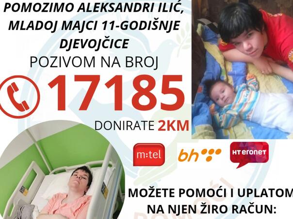Aleksandri Ilić potrebno liječenje, majka 11-godišnjakinje treba našu pomoć