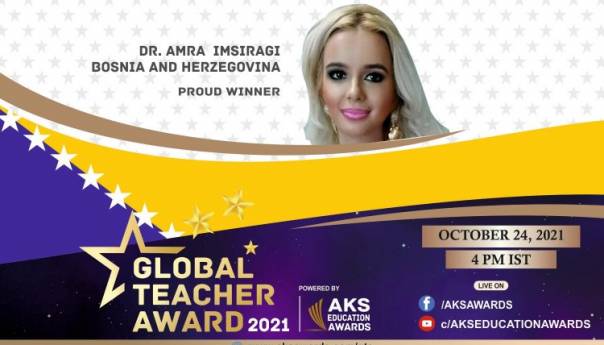 Amra Imširagić dobitnica prestižne nagrade Global Teacher Award
