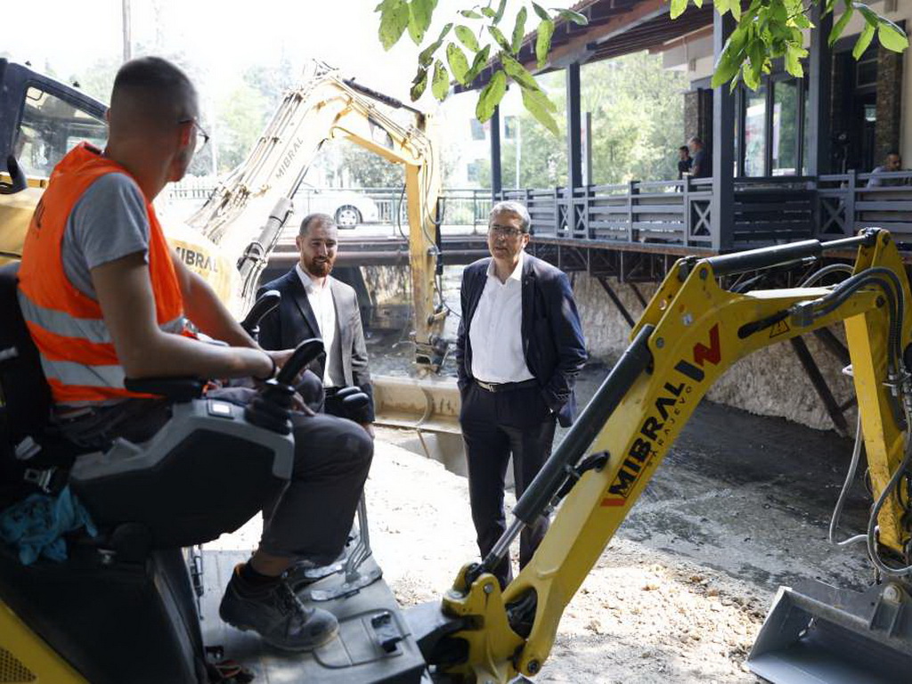 Avdić i Mijatović obišli radove na sanaciji i rekonstrukciji Koševskog potoka