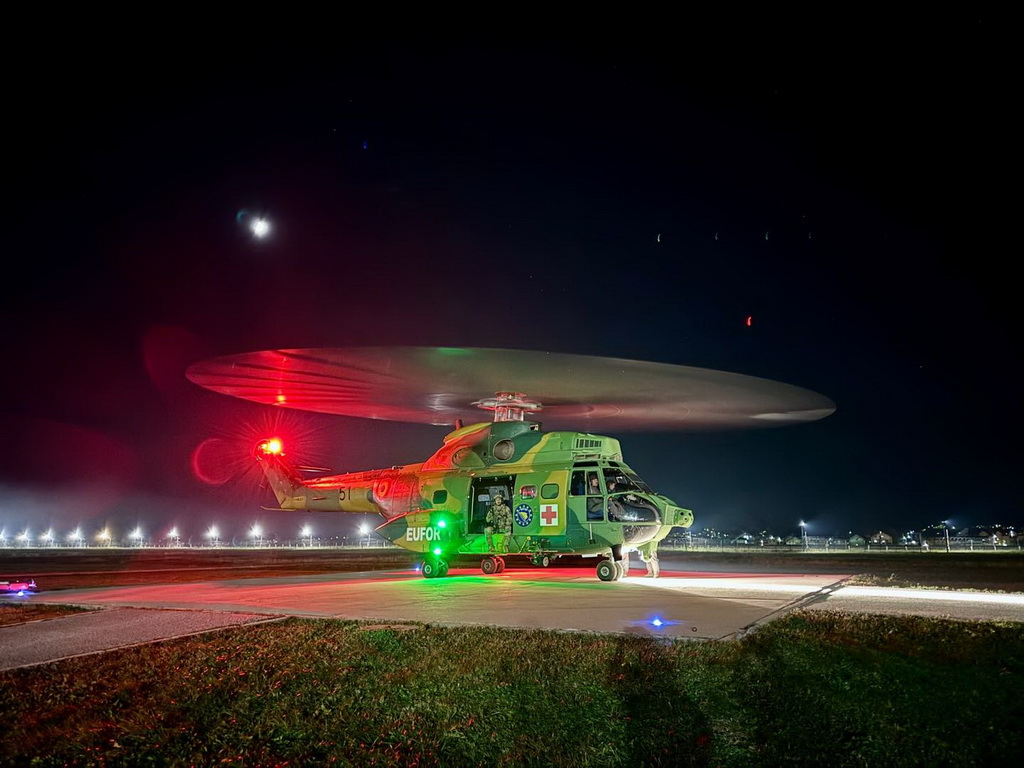 Avijacijska jedinica EUFOR-a: Prva noćna MEDEVAC vježba