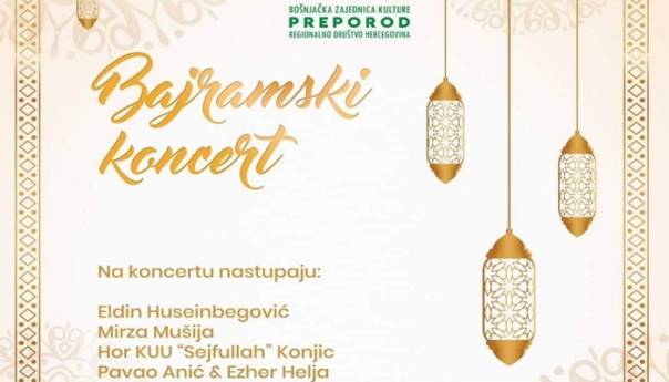 Bajramski koncert večeras u Mostaru