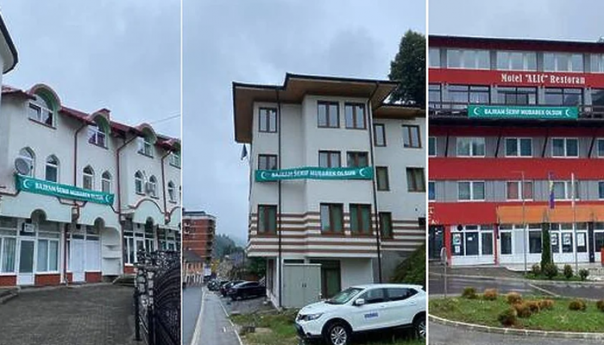 Baneri sa bajramskom čestitkom ponovo postavljeni u Srebrenici