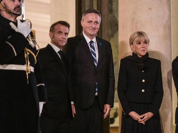Bećirović večerao s Macronom i prvom damom Francuske