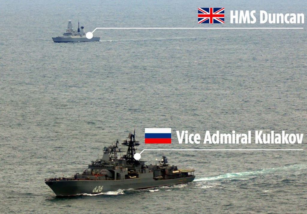 Britanski razarač presreo ruski ratni brod u Sjevernom moru