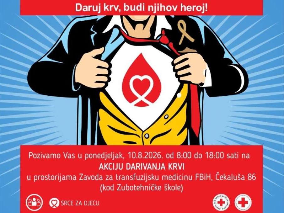 Budite nečiji heroj: Darujte krv i pomozite djeci oboljeloj od raka