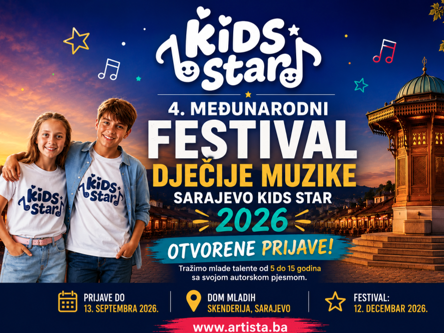 Četvrti festival Sarajevo "Kids Star" traži novu generaciju izvođača