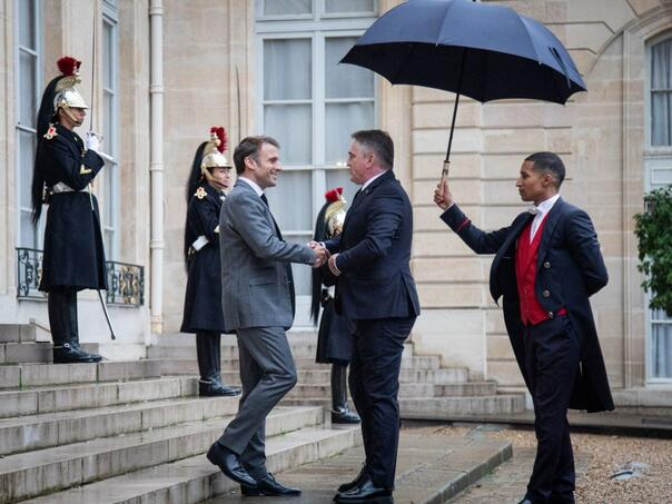 Članovi Predsjedništva BiH danas s Macronom