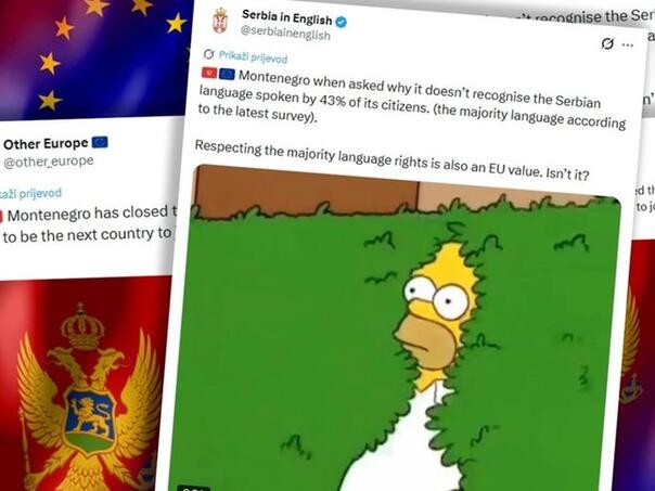 Crna Gora odgovorila zbog mema koji je objavila vlada Srbije