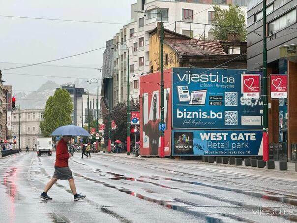 Danas u BiH oblačno sa kišom, temperatura do 23 stepena