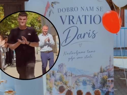 Dirljiv doček: Dječak koji je ujedinio Mostar se nakon liječenja vratio u školu
