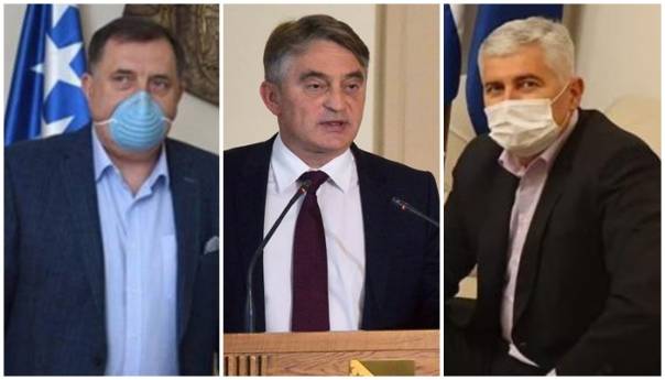 Dodik krši samoizolaciju, Čović i Komšić za primjer