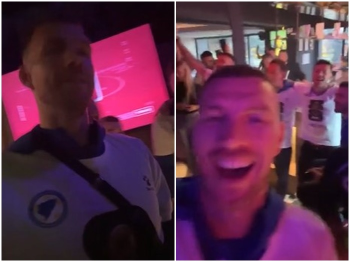 Džeko zapjevao "Grbavicu" i poručio: Volim te, Željo!