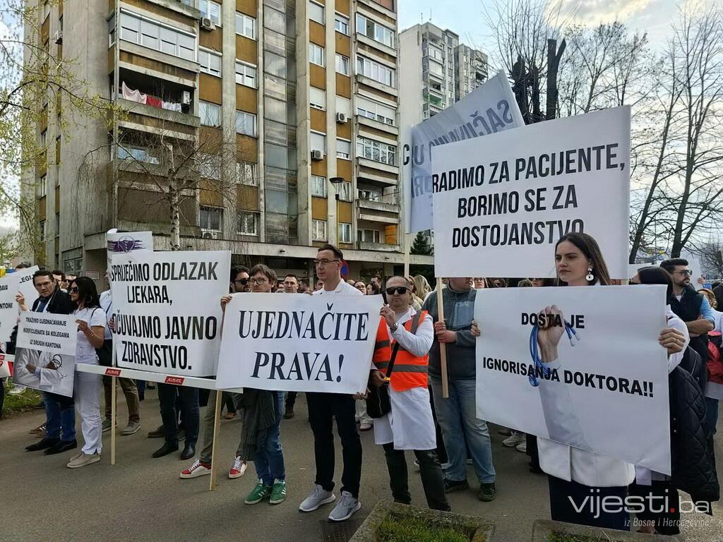 Štrajk ljekara u TK počinje 18. maja: Sindikat optužuje Vladu za ignorisanje problema