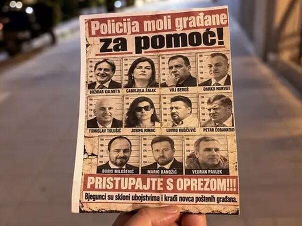 Građani Splita oblijepili plakate političara povezanih s aferama