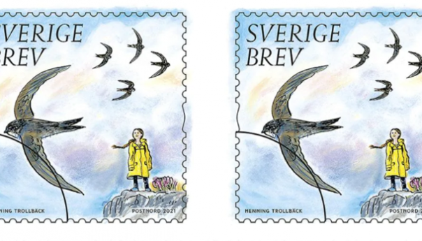 Greta Thunberg na švedskoj poštanskoj markici