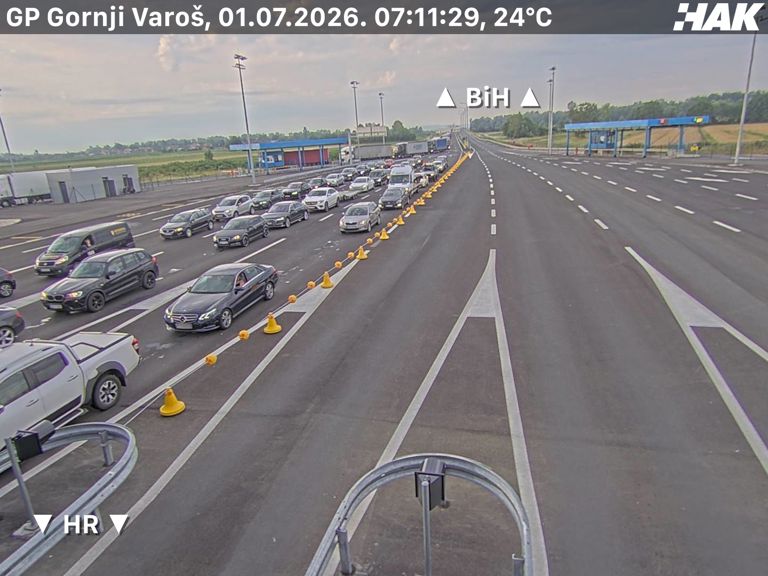 Gužve na izlazu iz BiH, oprezno zbog kiše i vjetra
