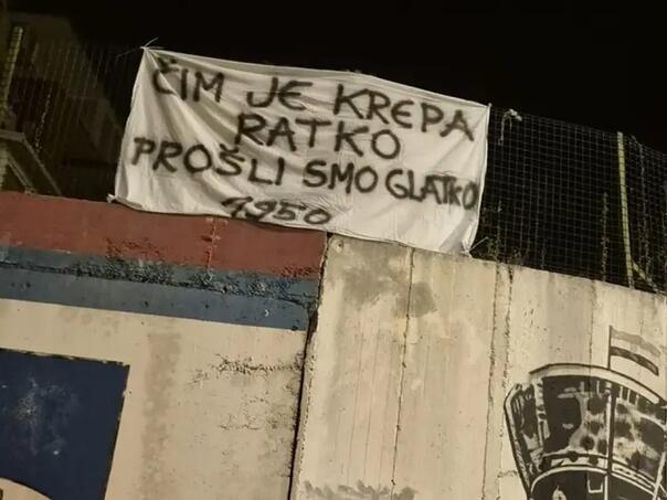 Hajdukovi navijači slave: "Čim je krepa Ratko, prošli smo glatko"