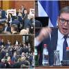 Haos u Skupštini Srbije: Tuča vlasti i opozicije