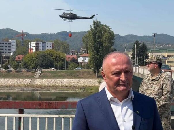 Helez obišao požarište kod Maglaja: Podrška posadi OS BiH i građanima