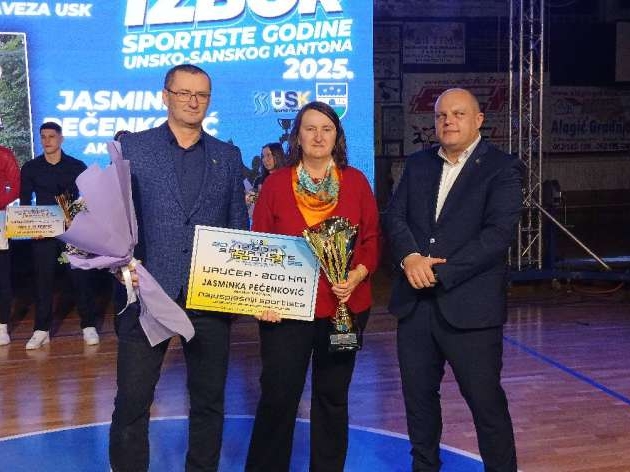 Jasminka Pečenković najbolja sportistkinja USK za 2025. godinu