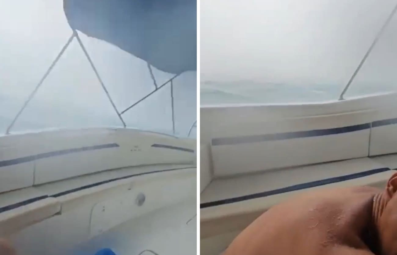 Jezivi snimak iz Splita: Tokom orkanske oluje našao se na moru