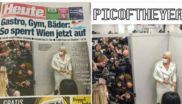 Karleušina fotografija s vakcinacije završila na naslovnici austrijskih novina