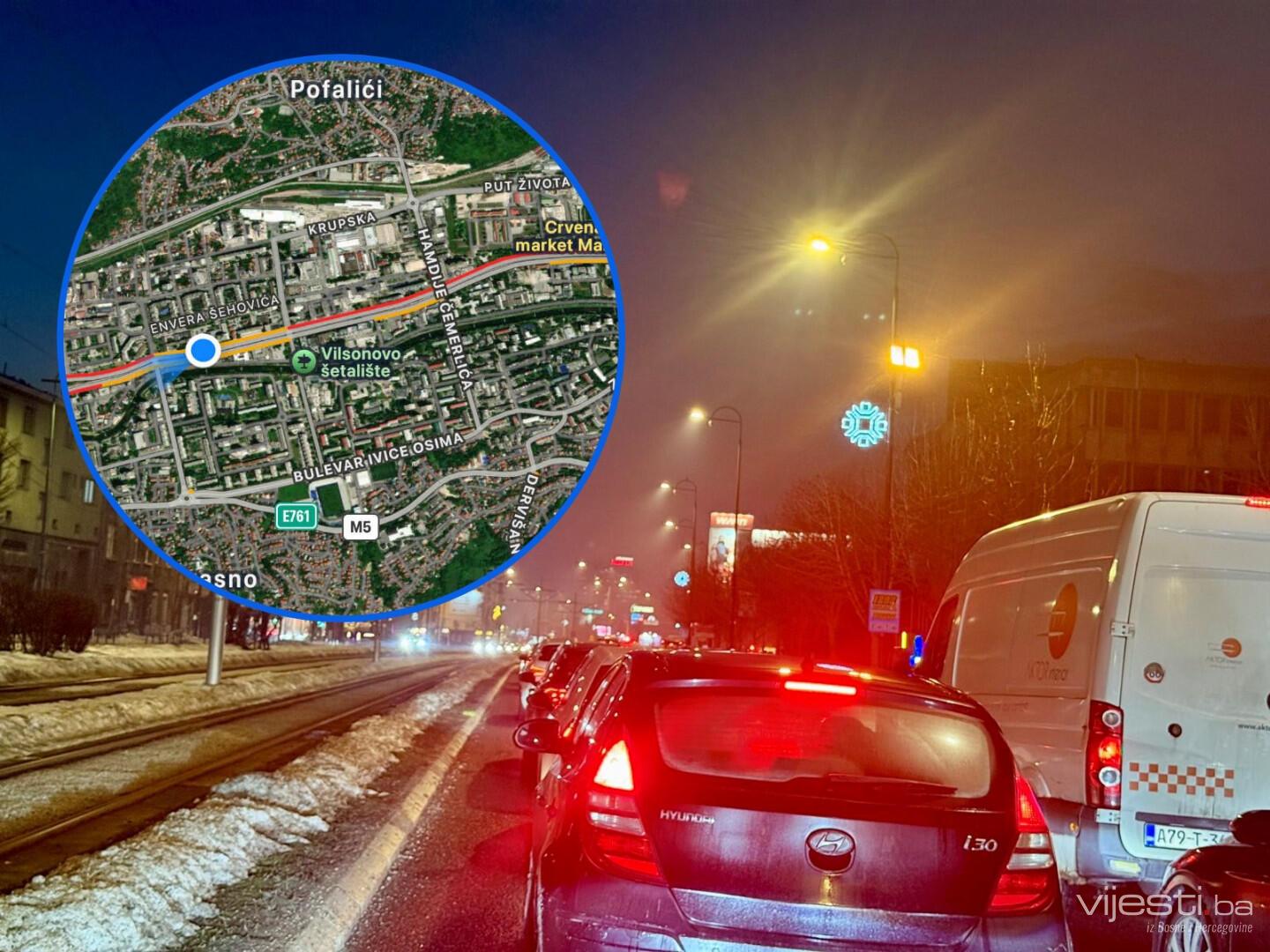 Kilometarske kolone u centru Sarajeva