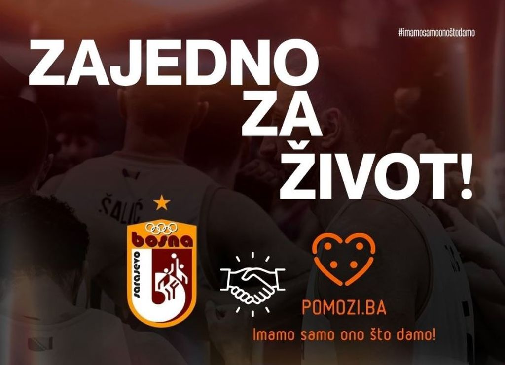 KK Bosna će od svake prodate ulaznice donirati novac za liječenje oboljelih građana BiH