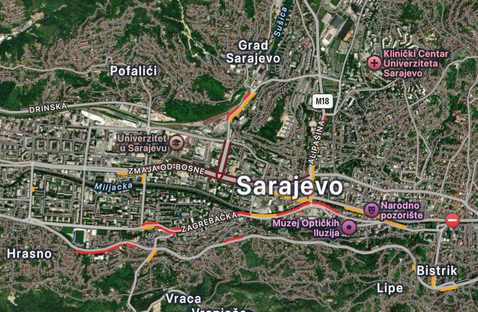 Kolaps u Sarajevu: Evo u kojim ulicama je najgore