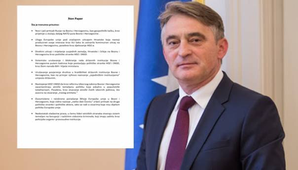 Komšić uputio non-paper u Brisel, kritikovao Delegaciju EU u BiH