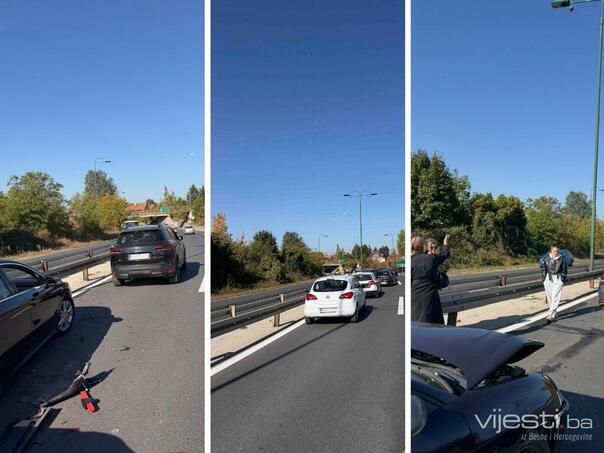 Lančani sudar četiri automobila na brzoj cesti prema Blažuju