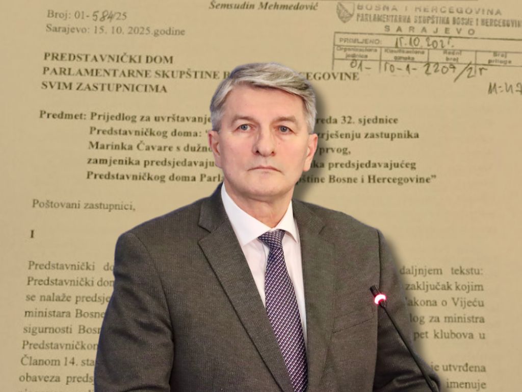 Mehmedović traži da se na dnevni red sjednice Predstavničog doma PSBiH uvrsti smjena Čavare
