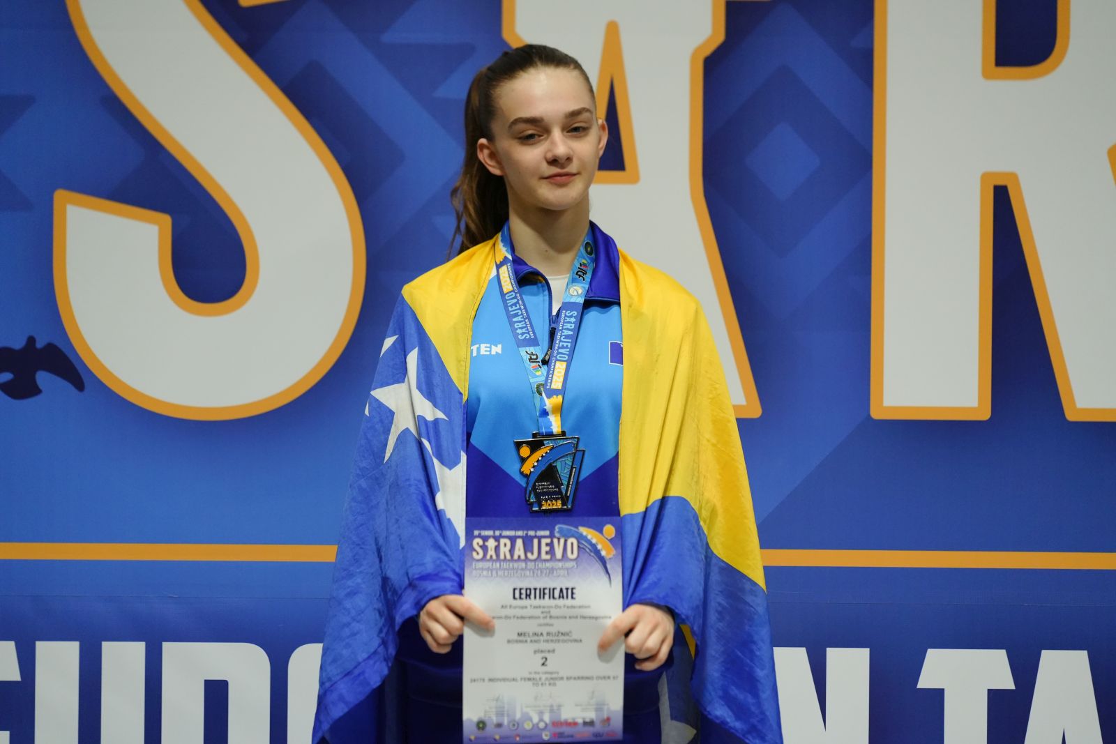 Melina Ružnić osvojila srebro na Evropskom prvenstvu u taekwondou