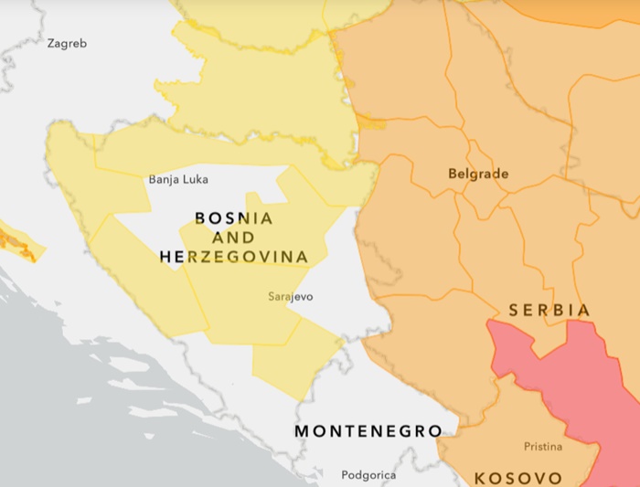 Meteoalarm izdao upozorenje za devet regija u BiH