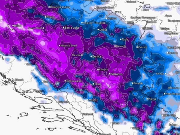 Meteorolozi upozoravaju: U ovim dijelovima BiH past će pola metra snijega