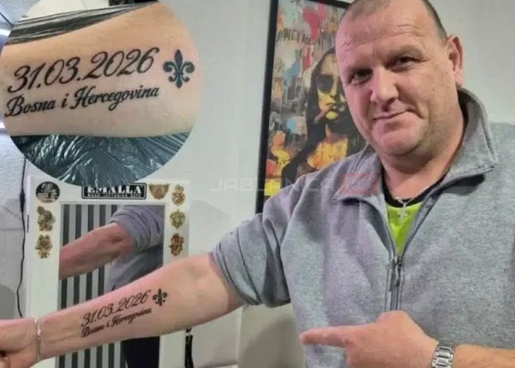 Mundijalska groznica i dalje trese BiH: Zoran iz Tuzle istetovirao 31. mart