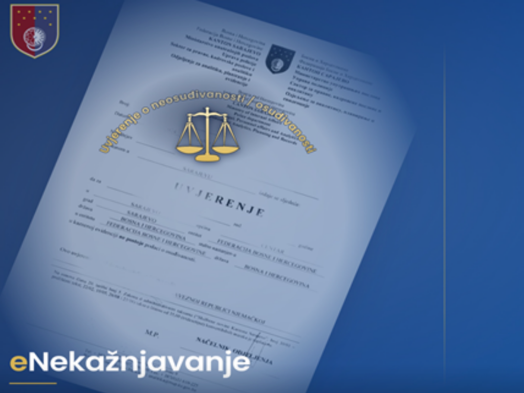 MUP KS: Od sutra elektronsko podnošenje zahtjeva za Uvjerenje o nekažnjavanju