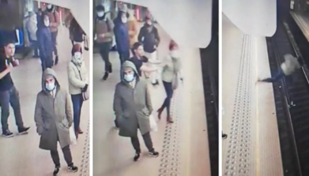 Muškarac gurnuo ženu na šine u trenutku nailaska voza