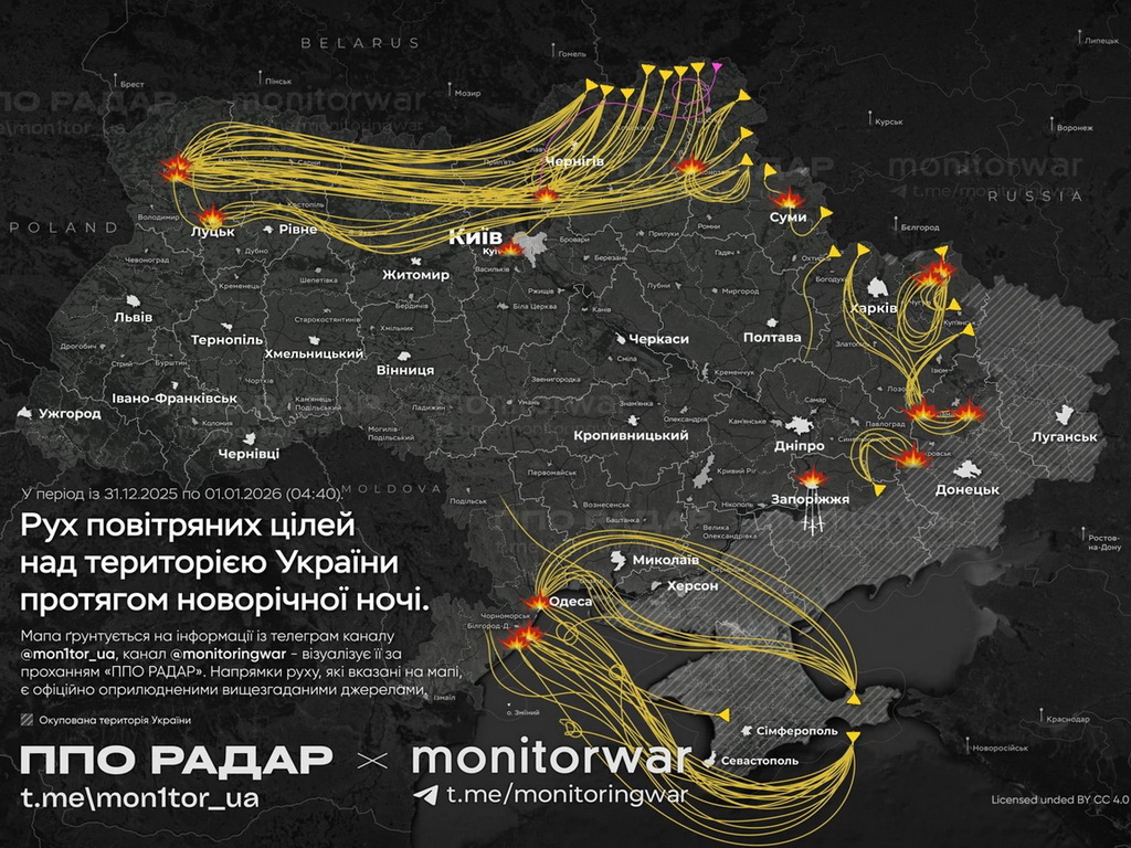 Na Novu godinu veliki ruski napad dronovima na Ukrajinu