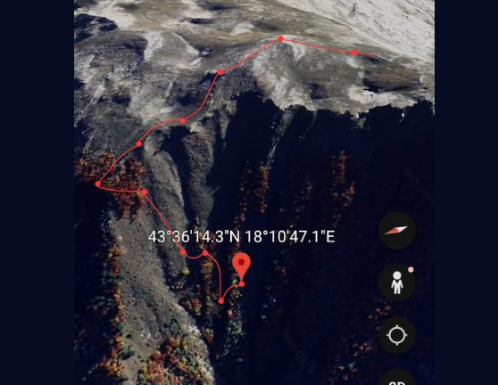 Nadljudski napori: Pogledajte rutu kojom je GSS izvlačio tijelo planinara