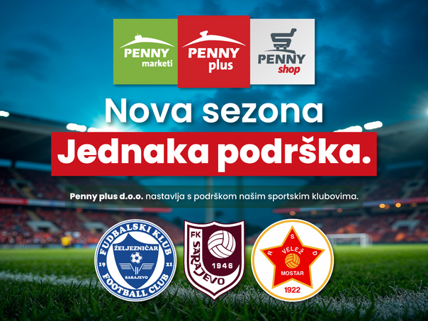 Nova sezona, jednaka podrška: Penny plus nastavlja uz FK Sarajevo, FK Željezničar i FK Velež