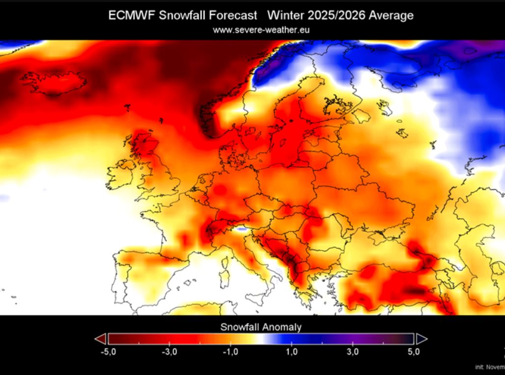 Ovo je prognoza za snijeg ove zime