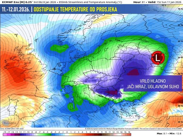 Objavljena prognoza: Evo kada slijedi zatopljenje u BiH