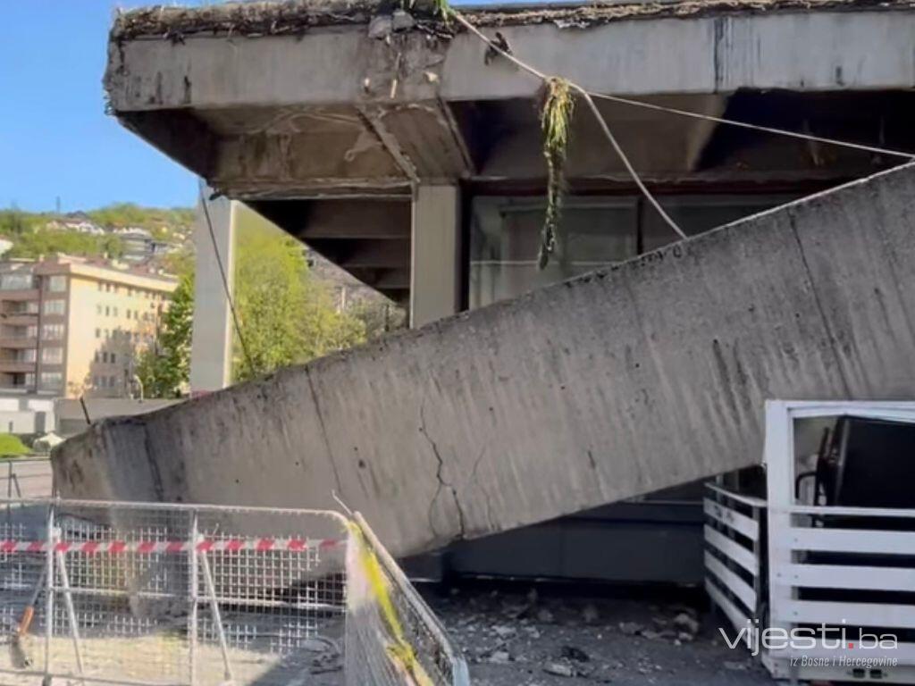 Obustavljene sve aktivnosti u Skenderiji nakon urušavanja krova