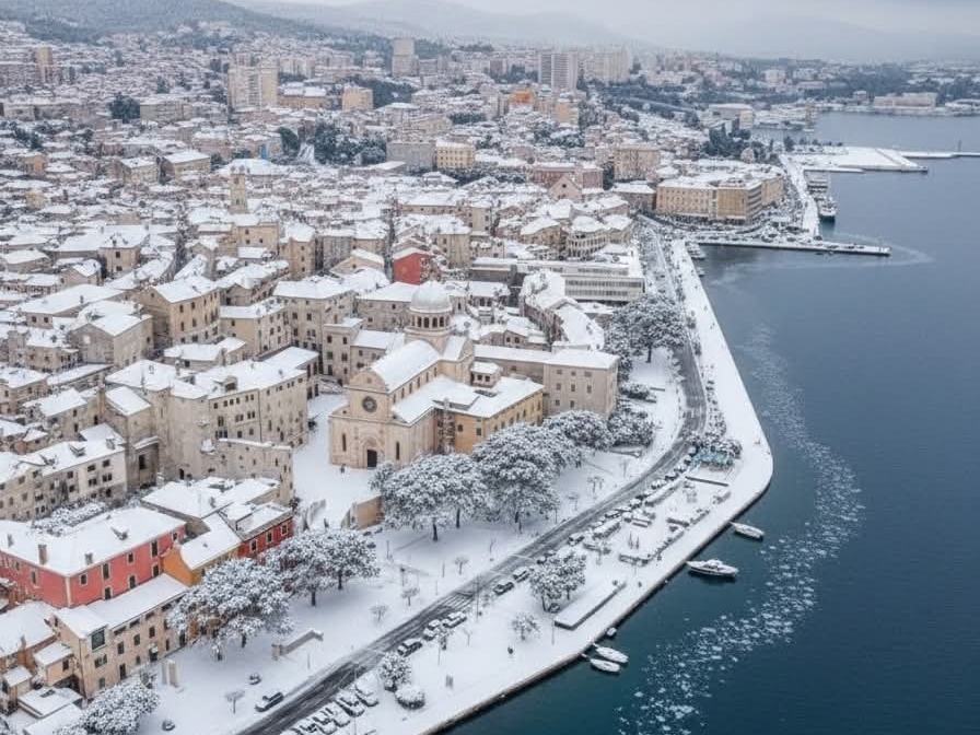 Od Zagore do mora: Snijeg prekrio Dalmaciju