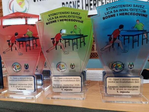Održan 10. Open u stonom tenisu osoba sa invaliditetom Bosne i Hercegovine
