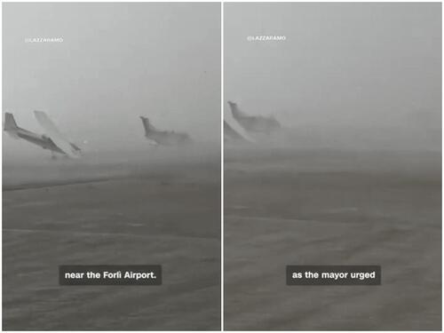 Orkanski vjetar u Italiji prevrtao avione kao igračke: Aerodrom zatvoren
