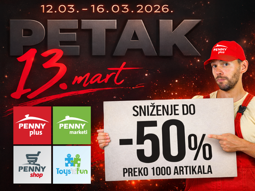 "Petak 13": U Pennyju popusti do 50 posto na više od 1000 artikala